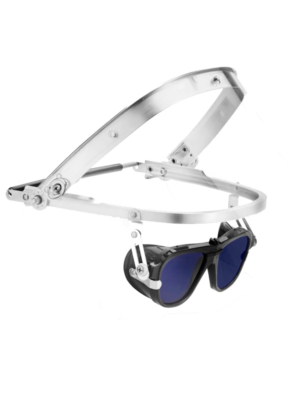 Soporte universal a casco con gafa plegable más soporte