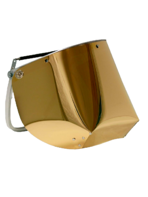 Pantalla en Policarbonato oro con mentonera